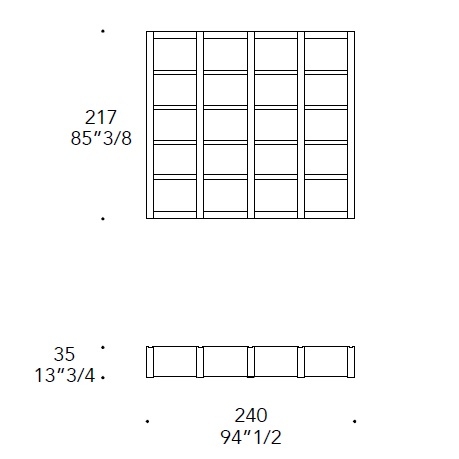 Avantgarde Bar_ 4 Module_ 240 x 35 x H 217 cm