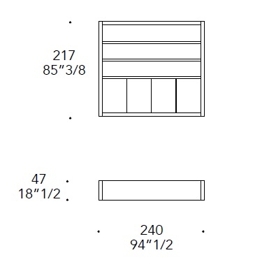 Avantgarde Bar Special_ Regaleinheit_ 240 x 47 x H 217 cm
