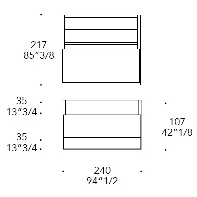 Avantgarde Bar Special_ Regaleinheit mit Theke_ 240 x 107 x H 217 cm