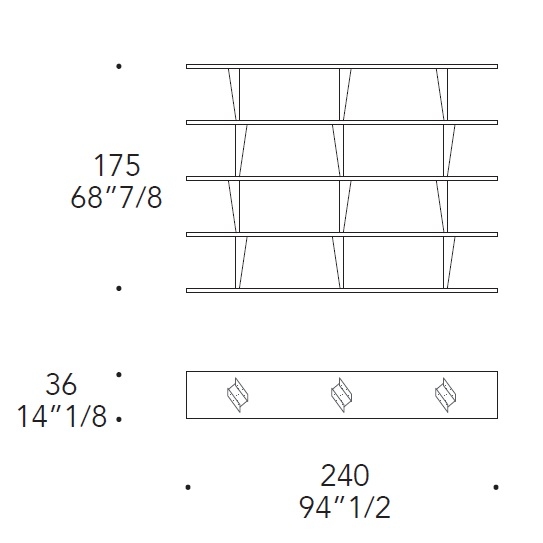 Prisma_ 240 x 36 x H 175 cm