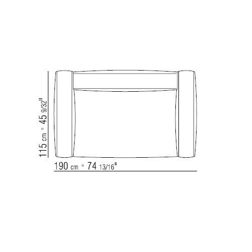 190 x 115 x H 62 cm