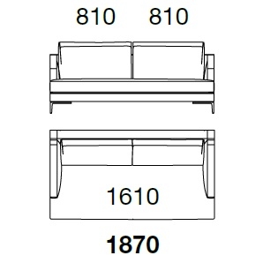Bellport_ 187 x 101 x H 67/80 cm