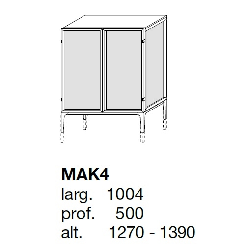 Aiko_ MAK4_ 100.4 x 50 x H 127 - 139 cm