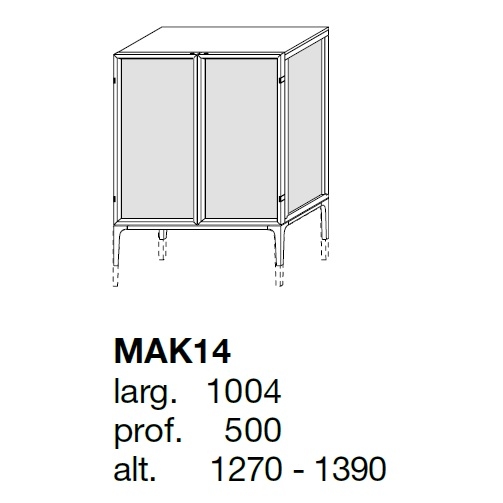 Aiko_ MAK14_ 100.4 x 50 x H 127 - 139 cm
