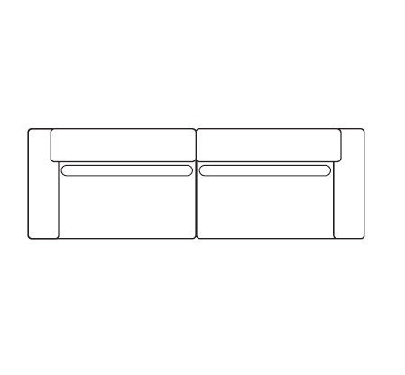 Noka_ 3 Seats_ 307 x 100 x H 76 cm