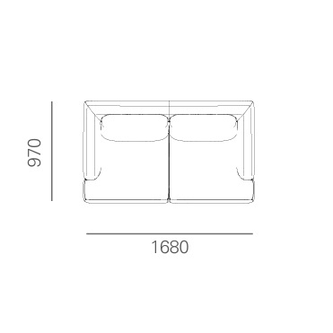 Levante_ 168 x 105 x H 86 cm