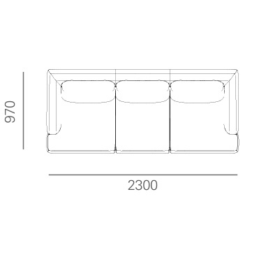 Levante_ 230 x 105 x H 86 cm