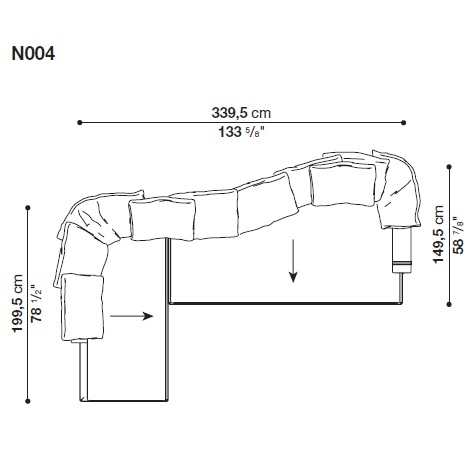 N004_ 339.5 x 199.5 x H 66 cm