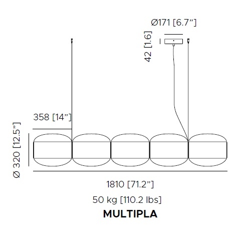 Multipla_ 181 x 32 x H 32 cm