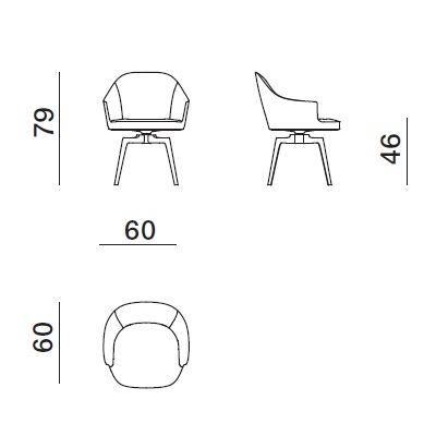 Atelia ASB2_ Swivel with armrests