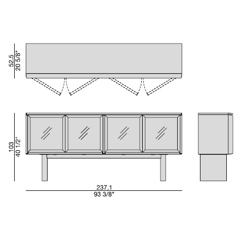Pierre_ L4 - H1_ 237.1 x 52.5 x H 103 cm