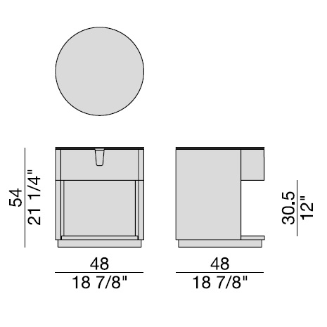 Tylsa Night Open 1_ With a drawer and open compartment below