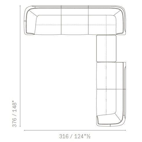 Archibald Sofa System_ 316 x 376 x H 78 cm (Comp. 3)