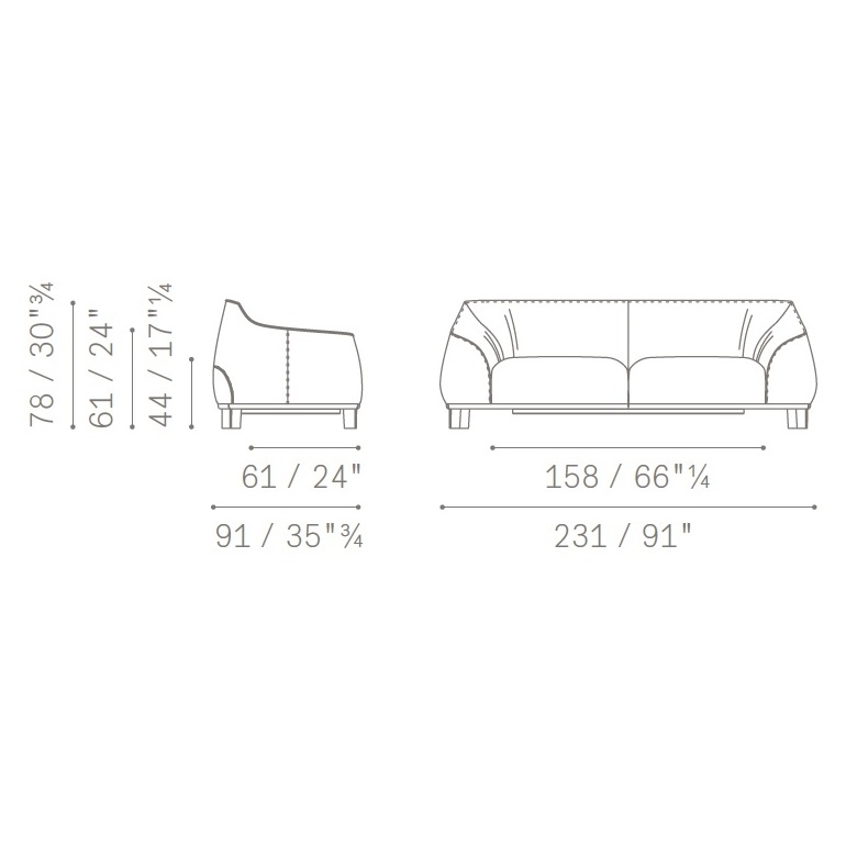 Archibald Sofa System_ 231 x 91 x H 78 cm (5PF0073700001)
