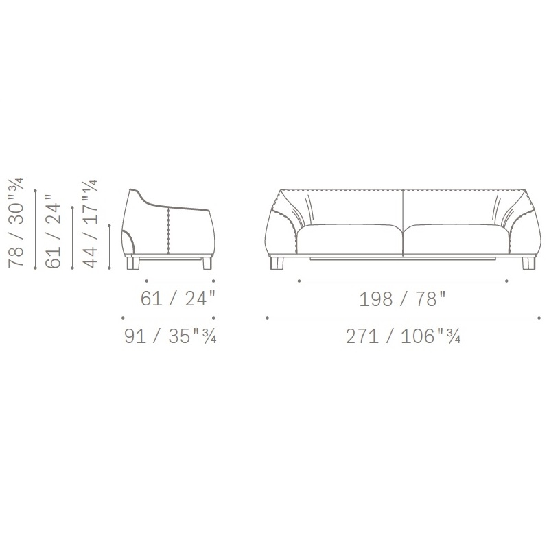Archibald Sofa System_ 271 x 91 x H 78 cm (5PF0073700004)