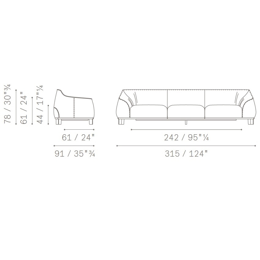 Archibald Sofa System_ 315 x 91 x H 78 cm (5PF0073700007)