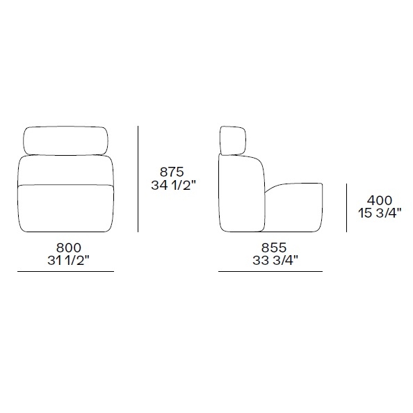Aqualuna Lounge_ 80 x 85.5 x H 87.5 cm