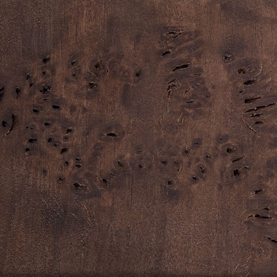 Solid Dark Brown Poplar Burl Wood