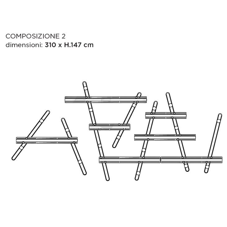 Freedot Comp. 2_ 310 x H 147 cm