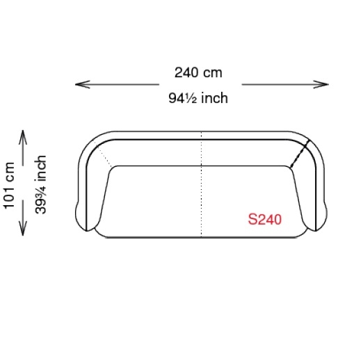 Baldwin_ 240 x 101 x H 73 cm
