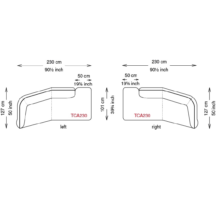 Baldwin_ 460 x 127 x H 73 cm