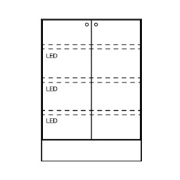 Luminor_ 95 x 46 x H 135 cm (LMR5L - Mit LED-Beleuchtung)