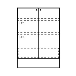 Luminor_ 95 x 46 x H 135 cm (LMR6L - Mit LED-Beleuchtung)