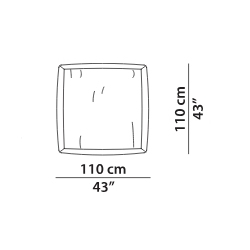 Damasco_ Pouf_ 110 x 110 x H 40 cm