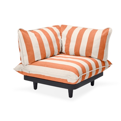 Paletti Corner Seat_ Stripe Orange Creme (Right)