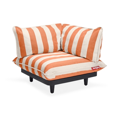 Paletti Corner Seat_ Stripe Orange Creme (Left)