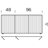 48 + 96 → 144 x 49 x H 66 cm