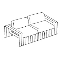 Frame 1_ 206 x 119 x H 40/70 cm (B18SS+B18SD)