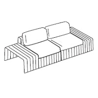 Frame 4_ 262 x 119 x H 40/70 cm (B18SCTS+ B18SCTD)