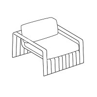 B18Z; 103 cm x 119 cm x H 70 cm