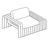B18TS; 150 cm x 119 cm x H 70 cm