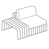 B18SCTS; 131 cm x 119 cm x H 70 cm