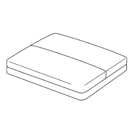 B25Q; 210 cm x 180 cm x H 35 cm