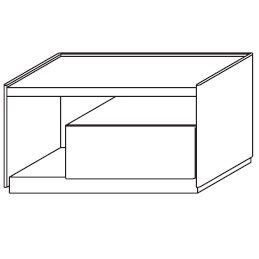 90 x 44.8 x H 50.5 cm; Dx