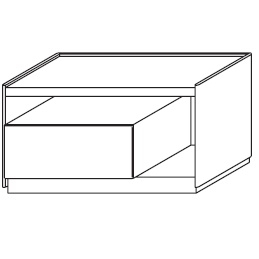 90 x 44.8 x H 50.5 cm; Sx