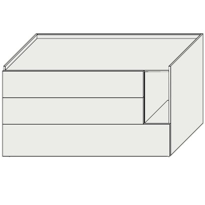 130 x 54.7 x H 70.6 cm