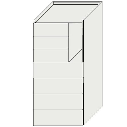 60 x 49.7 x H 128.6 cm