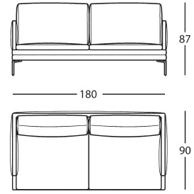 1330/202_ 180 x 90 x H 87 cm