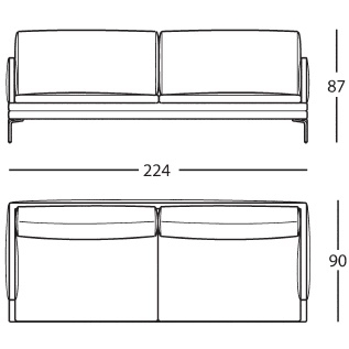 1330/212_ 224 x 90 x H 87 cm