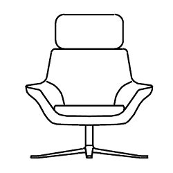 Oscar_88 cm x 100 cm x H 100 cm; con poggiatesta