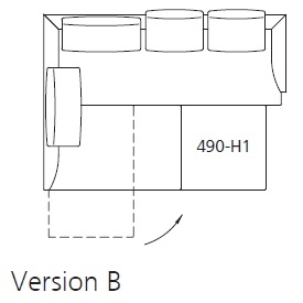 Version B_246 cm x  226/176 cm