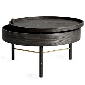 Turning Table_Black stained Ash/Brass