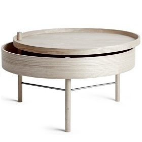 Turning Table_White Oak/Black Chrome