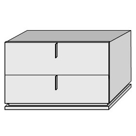 Ari_2 drawers (85 x 52 x H 47 cm)