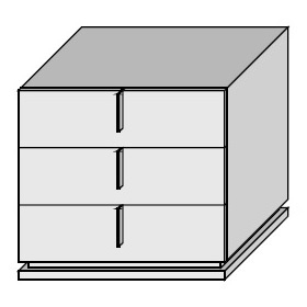 Ari_3 drawers (60 x 52 x H 55 cm)