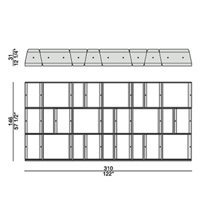Demetra A_ 310 x 31 x H 146 cm
